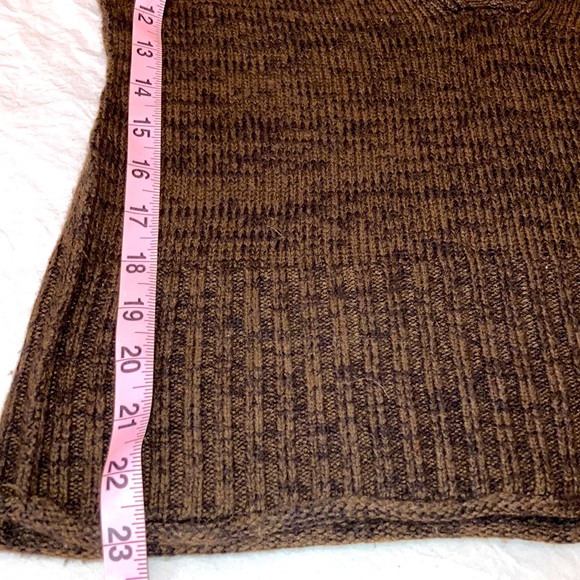 Roxy Brown Hooded V Neck Sweater Size Large - Picture 8 of 10